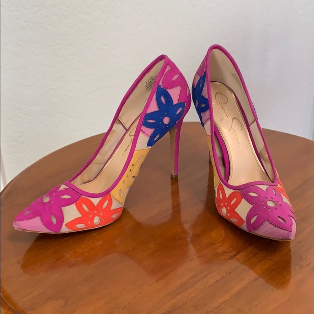 Jessica Simpson Perie Colorful Pointed Pumps 8.5